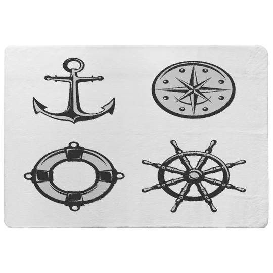 Nutt Shaggy Black/White Area Rug