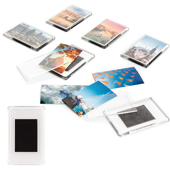 50 Pack Mini Acrylic Photo Frame Fridge Magnets - Perfect for Gift Bags & Souvenirs, 7.8cm x 5.3cm/3"x2"