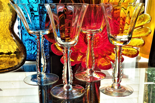 Fostoria Silver Flutes Pattern Cocktail Glasses, Champagne Coupes, Wine Glasses Or Short Buyers Choice