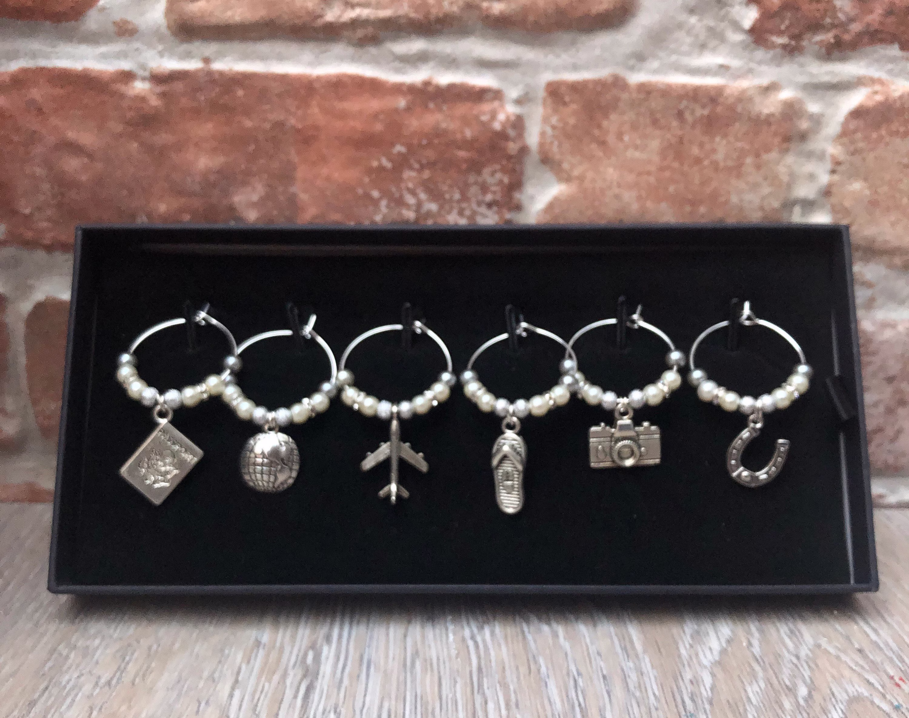 Bon Voyage Gift - Silver Plated Charms | Gift Travel Agent, Birthday, Anniversary, New Job, Retirement, Secret Santa