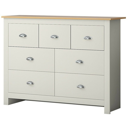 (Cream) FWstyle Westbury 70s 7 Drawer Merchant Chest
