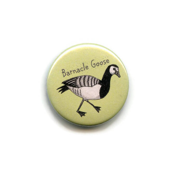 Barnacle Goose Magnet, Water Bird 38mm Round Button Seabird Fridge Memo Board