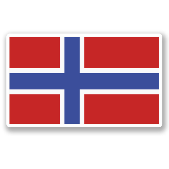 2 X 10cm Norway Flag Vinyl Stickers - Norwegian Europe Travel Adventure World Location Country Decal Luggage Laptop Gift Sticker #5273