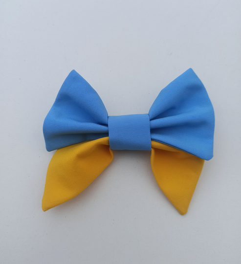 Blue & Yellow Hair Bow, Stand With Ukraine Flag & Blue Hair Clip, Clip