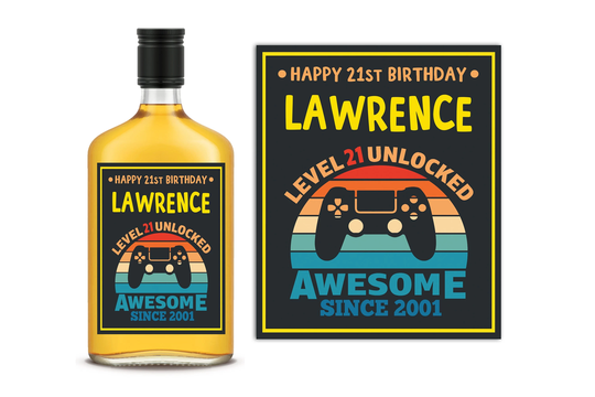 Custom Liquor Label - 21st Birthday Gift For Him Basket Ideas