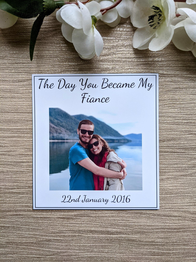 The Day You Became My Fiancé, Custom Photo Magnet, Fridge Fiance Engagement Gift From Bride To, Fiancé Birthday Present, Card