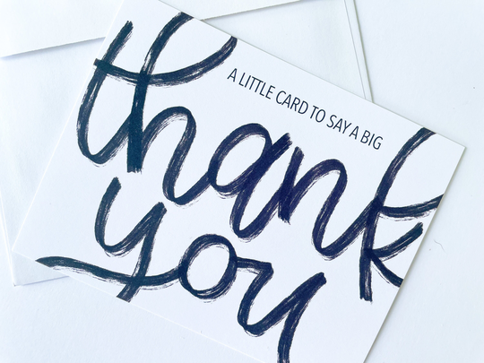 A Little Card To Say A Big Thank You Card, One Flat Envelope Included