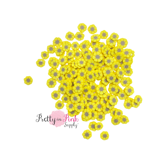 Floral Clays For Shaker Bows | Flower Confetti Decorations Sprinkles Keychains & Epoxy Crafts Sunflowers Loose Clay