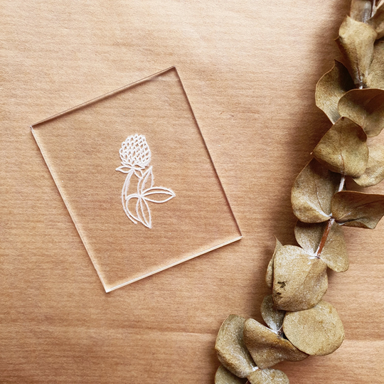 Embossing Stamp For Polymer Clay "Clover