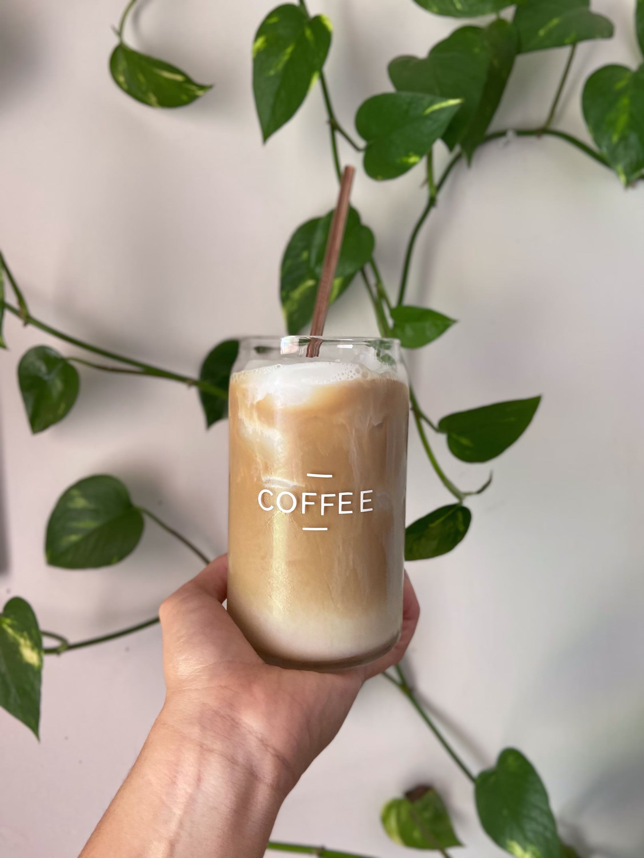 Coffee Glass Cup, Beer Can, Soda Iced Glass, Aesthetic Cup