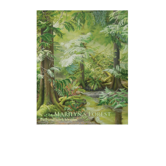 Cedar Rainforest Magnet | Original Oil Painting Print Fridge Magic Forest Scene For Nature Lovers Moss & Ferns Canadian Artist