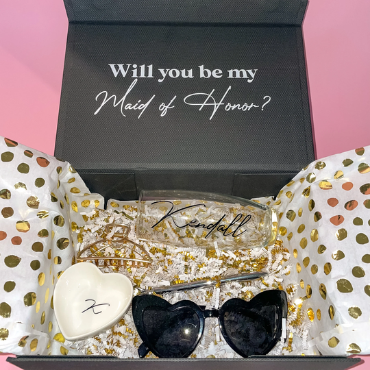 Bridesmaid Proposal Box, Gift, Personalized Full Maid Of Honor 9.5x9.5x3