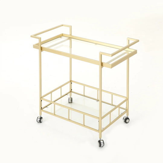 Miconia Blue Elephant Bar Cart with Metal Outer Material