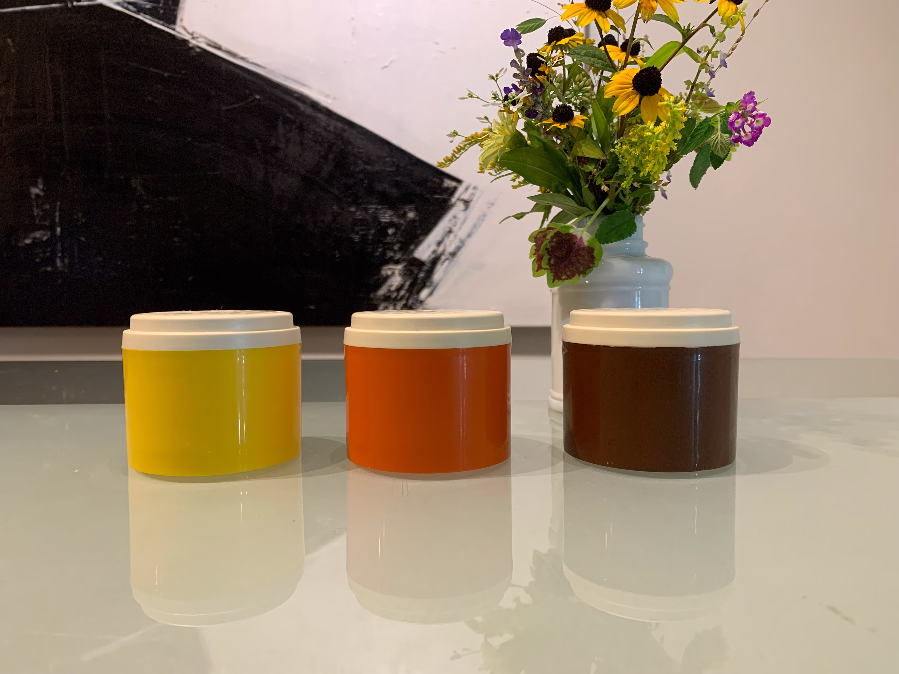 Vintage Tupperware Stacking Spice Shaker, Set Of 3