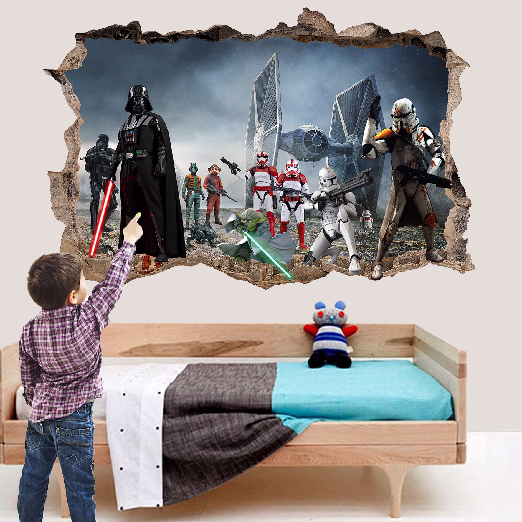 Star Troopers Robots Spaceship Wall Sticker Art Poster Mural Transfer Decal Print Room Home Nursery Office Shop Decor Id547