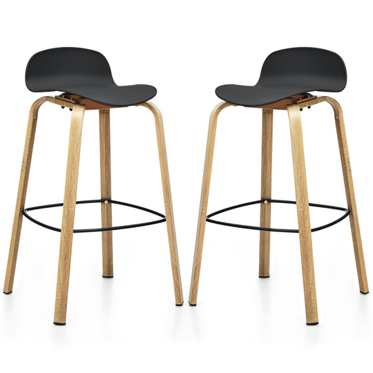 2X Breakfast Bar Stool Home Kitchen Pub Bar Stools With Footrest