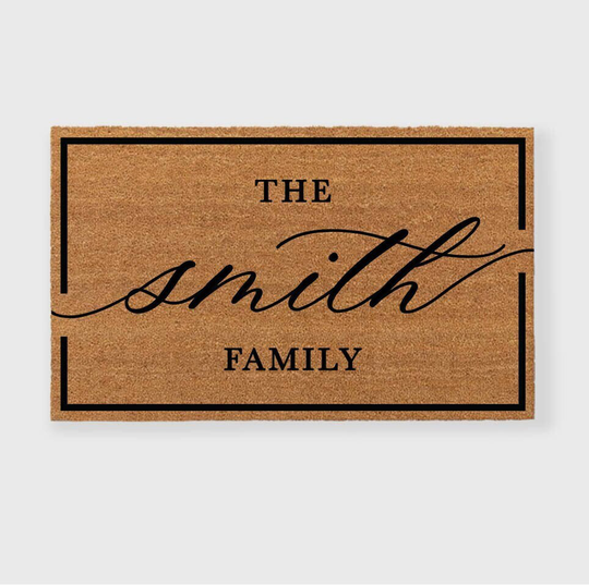 Last Name Doormat, Personalized Doormat, Custom Doormat, Family Doormat, Large Doormat, Extra Large Doormat, Double Door Doormat, Border Mat