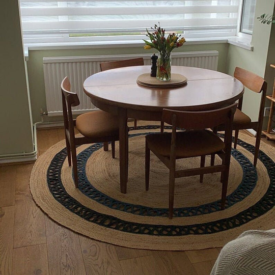 Braided Beautiful Traditional Round Rugs Room Decor Carpet, Natural Fiber Rug, Organic Rug, Jute Mat Purely Yogaslow Home