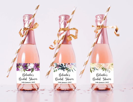 Bridal Shower Favours - Favors Mini Wine Bottle Labels Wedding For Guests