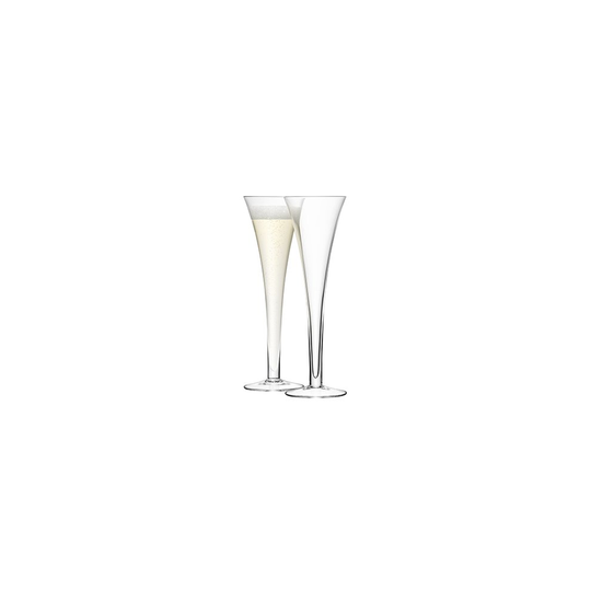 LSA Hollow Stem Champagne Flutes 7oz / 200ml - Pack of 2 | 20cl Champagne Glasses, Hollow Stemmed Champagne Glasses, Handmade Glassware from LSA
