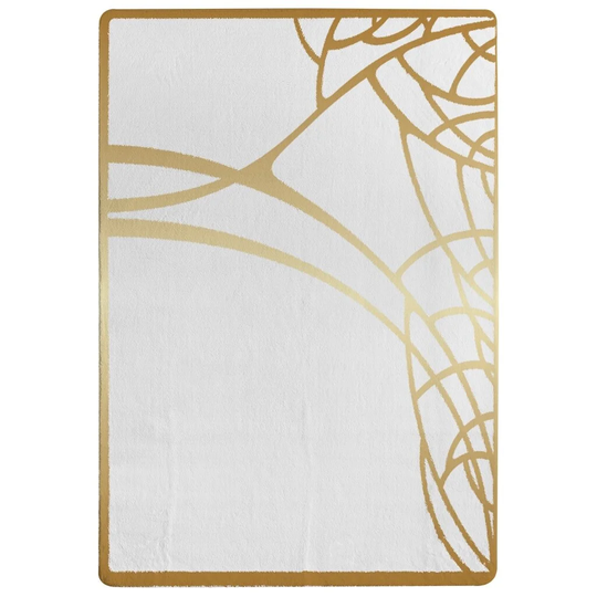 Pennell Golden Tree Designer Shaggy White/Gold Rug