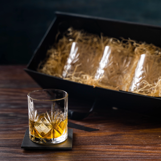 Whisky Glass Gift Set - 4 X Old Fashioned Tumbler Glasses | 310Ml Presented in Stunning Box