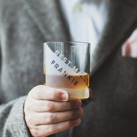 Best Man Groomsman Whisky Glass Personalised Unusual Wedding Keepsake Gift For Him Brother Friend Tumbler Drinker Lover - Pdg186
