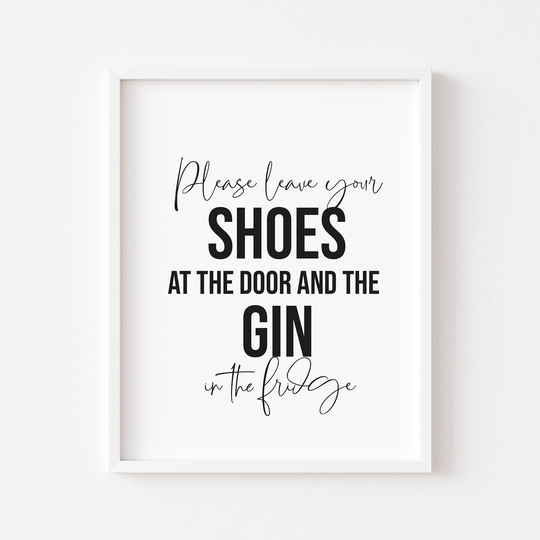 Kitchen Print|Gin in The Fridge|Unframed Gin Art|Kitchen Prints|Kitchen Wall Art|Wall Art Decor|New Home Gifts|Gifts|Gin Gift