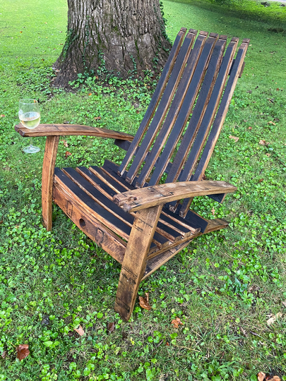 Reclaimed Bourbon Barrel Adirondack Chair