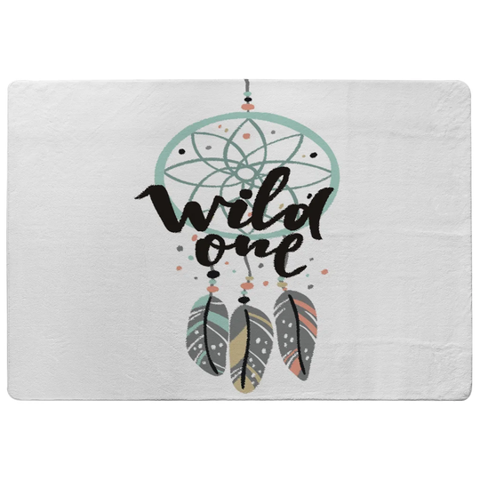 Denson Cute Print in Boho Style Designer Shaggy Green/Black/Grey Rug