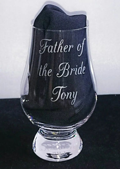 Father Of The Bride/Groom Engraved Glencairn Whisky Glass - New Boxed Wedding Gift
