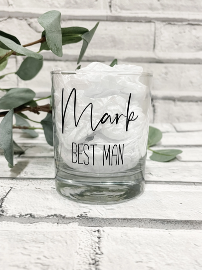 Whisky Glass, Best Man, Usher, Groomsman Wedding Personalised