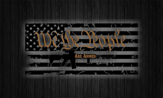 We The People Are Armed American Flag Vinyl Decal | Perfect For Tumbler, Laptop, Or Car Window