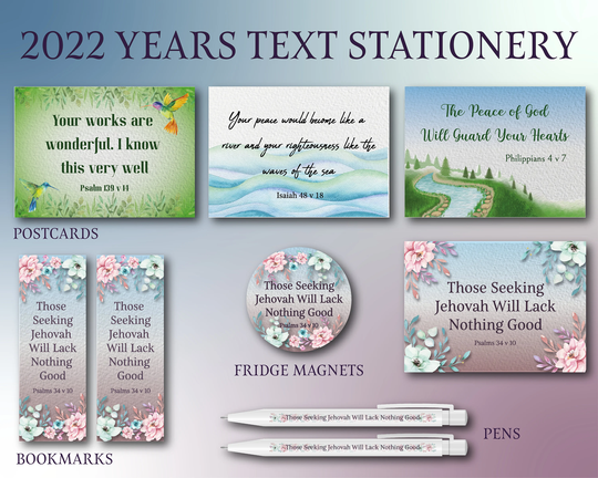 2022 Years Text Jw Stationery Fridge Magnets Bookmarks Pens Postcards Gifts Pioneers Set
