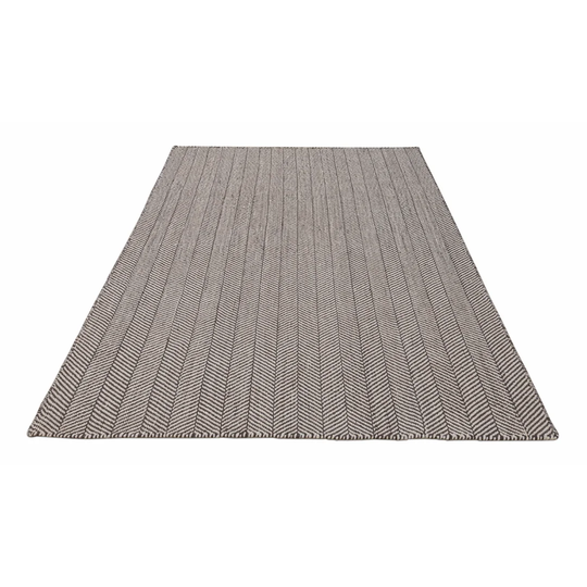Hiltonia Handwoven Wool/Cotton Grey Rug