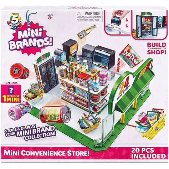 5 Surprise Mini Brands Mini Convenience Store Playset with 1 Exclusive Mini by ZURU