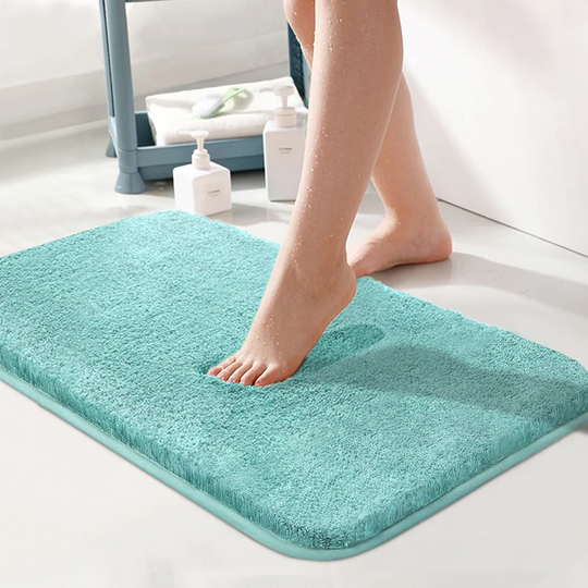 Loveday Non-slip, Easy to Clean Chenille Pedestal Mats for Bathroom, Thick Microfiber Ultra Soft Absorbent Bathroom Shower Rug Bath Mat