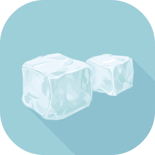 Vector Ice Cube Flat Icon.