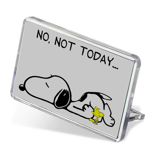 No Not Today Snoopy Dog Birthday, Christmas, Secret Santa Stocking Filler Fridge Magnet