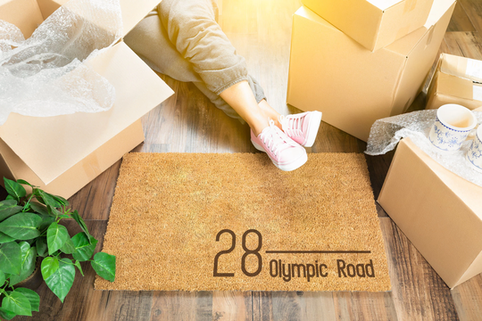 Personalised Doormat Custom Door Mat | Customized Outdoor Rug Housewarming Gift New Home Wedding Address