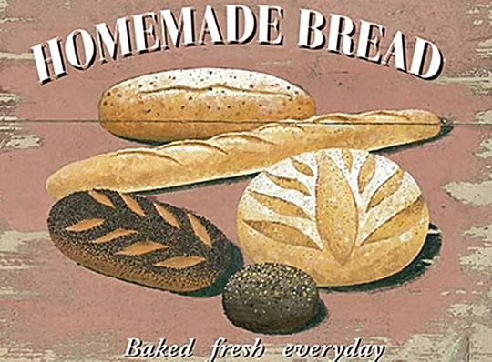 Homemade Bread Cafe & Restaurant Baked Retro Vintage Novelty Fridge Magnet