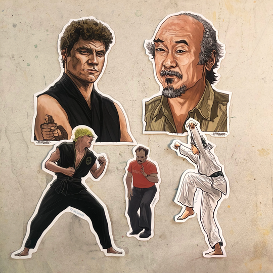 Karate Waterproof Sticker 5 Pack Combo Set