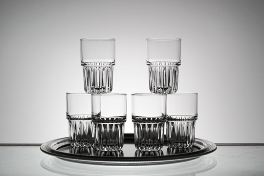 Rock Glasses, Set Of 6 Retro Cocktail Great For Whiskey, Scotch, High Ball Cocktails & Double Shots, New Years Eve Party