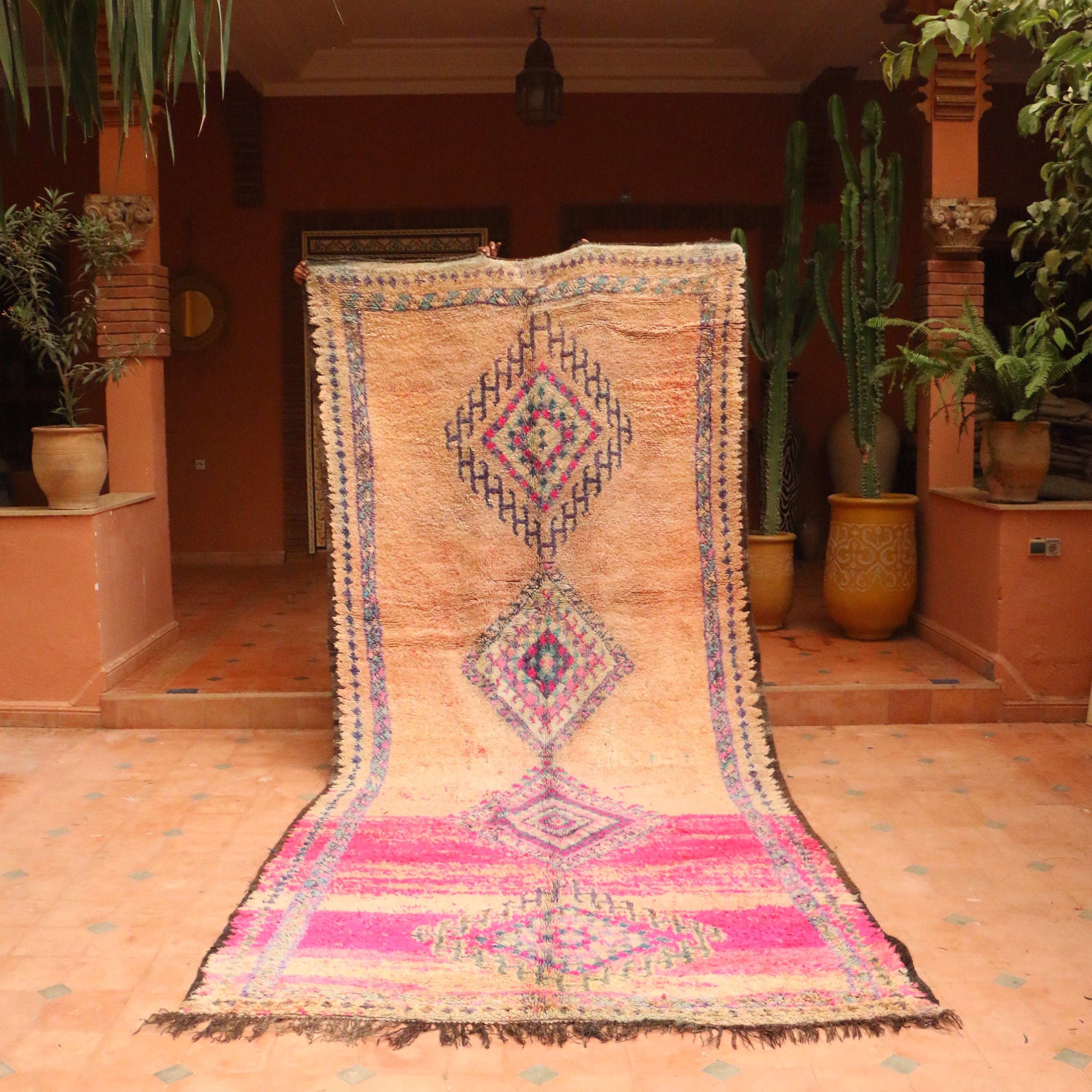 Geometric Rug, Large Moroccan Handmade Rug For Living Room