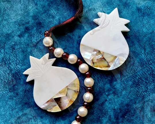 Set Of 2, 4, 6 White Marble Handmade Coasters, Mother Pearl Shell Natural Stone Inlay Tea Coasters Set Explore Now