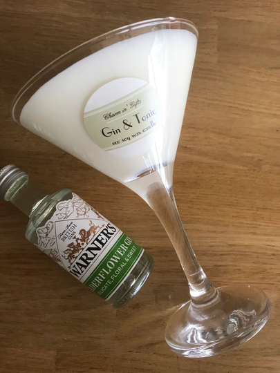 Gin & Tonic Candle, Cocktail Glass Candle, & Fragrance Margarita Eco Soy Cocktail Lovers Gift
