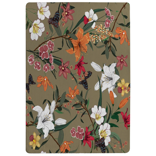 Mason Selection of Flowers Shaggy Brown/Green Rug