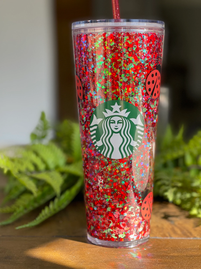 Ladybug Starbucks Snowglobe Tumbler
