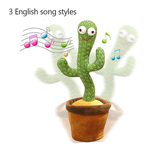 (3 English song styles) Dancing Toy Cactus Shape Shake Plant Toy Battery
