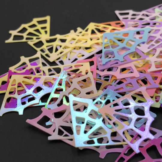 100Pcs Halloween Spider Web PVC Sequins Holiday Party Decorations